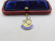 Sterling Silver and Enamel Travel Shield ' Tighnabruaich' Charm Vintage c1970