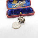 Sterling Silver Beer Barrel Charm Pendant Vintage c1970