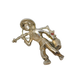 Sterling Silver Oriental Farmer Charm Pendant Vintage c1970
