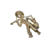 Sterling Silver Oriental Farmer Charm Pendant Vintage c1970