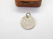 Sterling Silver King George V Threepence Coin Charm Pendant Antique 1920