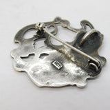 Art Nouveau Style Sterling Silver Fairy Form Brooch Pin Vintage c1970