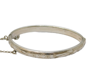 Charles Horner Sterling Silver Floral Child's Bangle Bracelet Antique 1911