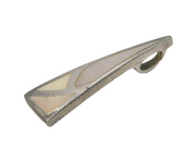Sterling Silver Mother of Pearl Drop Charm Pendant Vintage c1970s