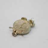 Sterling Silver CHIM Alarm Clock With Cockerel Inside Charm Vintage c1970