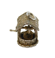 Sterling Silver Well With Bucket Charm Pendant Vintage c1970