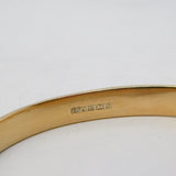 Gold on Sterling Silver Floral Pattern Bangle Bracelet Vintage 1992 Birmingham