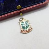 Sterling Silver Enamel Buxton Shield Charm Pendant Vintage c1970