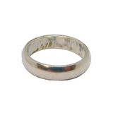 Sterling Silver Rounded Plain Wedding Band Ring Vintage c1970 Size I 1/2