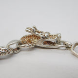 Sterling Silver Dragon Form Panel Bracelet Vintage c1980 18.5cm Length