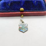 Sterling Silver and Enamel Geneva Travel Shield Charm Pendant Vintage c1970
