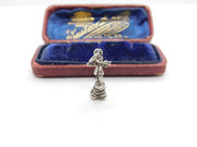 Sterling Silver Figure in the Wind Charm Pendant Vintage c1970
