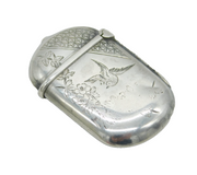 Victorian Sterling Silver Aesthetic Swallow Vesta Case Antique 1881 Birmingham