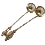 Victorian Silver Plated Pair of Pickwick Papers Character Ladles Antique
