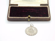 Sterling Silver St Christopher Coin Charm Pendant Vintage c1970