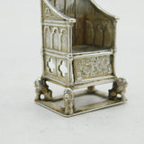 Victorian Sterling Silver Edward VII Coronation Throne Ornament Antique London