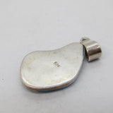 Sterling Silver & Blue Howite Drop Pendant Vintage c1970s