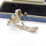 Sterling Silver Old Mother Hubbard in the Shoe Charm Pendant Vintage c1970