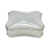 Edwardian Sterling Silver Pyramid Shaped Jewellery Box Antique 1908 Birmingham