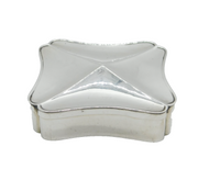 Edwardian Sterling Silver Pyramid Shaped Jewellery Box Antique 1908 Birmingham