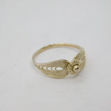 Sterling Silver Eastern Style Filigree Dress Band Ring Vintage c1970 Size L