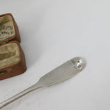 Victorian Dutch Sterling Silver Harp Pattern Teaspoon Antique c1880 E.Spitz