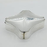 Edwardian Sterling Silver Pyramid Shaped Jewellery Box Antique 1908 Birmingham