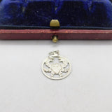 Sterling Silver Cut-Out Cancer the Crab Charm Pendant Vintage c1970