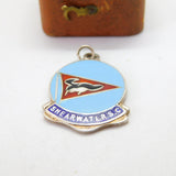 Sterling Silver Enamel Shearwaters Sailing Club Fob Pendant Vintage c1970