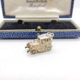 Sterling Silver Traditional Motor Car Charm Pendant Vintage c1970