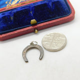Sterling Silver Lucky Horseshoe Charm Pendant Vintage c1970