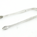 George III Hester Bateman Sterling Silver Floral Sugar Tongs Antique c1770