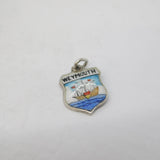Sterling Silver Enamel Weymouth Charm Pendant Vintage c1970