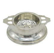 Sterling Silver Tea Strainer on Bowl Antique 1937 Birmingham Art Deco