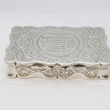 Victorian Sterling Silver Royal Perthshire Rifles Snuff Box Antique 1872