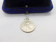 Sterling Silver French 50 Centimes Charm Pendant Antique 1916 WW1