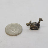 Sterling Silver Opening Golden Goose Charm Pendant Vintage c1970s