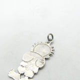 Sterling Silver Beano Cartoon Silhouette Pendant Vintage c1970