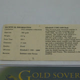 Windsor Mint 14ct Gold Elizabeth I Sovereign Coin Vintage