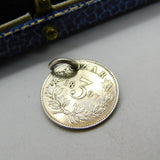 Sterling Silver Threepence Queen Victoria Charm Pendant Vintage 1897