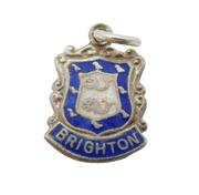 Sterling Silver Enamel Brighton Charm Pendant Vintage c1970s