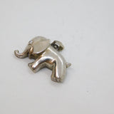 Sterling Silver Crystal Set Cute Elephant Charm Pendant Modern c2000s