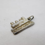 Sterling Silver Steam Train Charm Pendant Vintage c1970