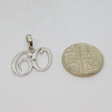 Sterling Silver Diamond Set '60' Birthday Age Charm Pendant Modern c2000s