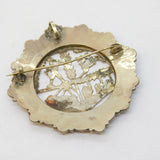 Italian .800 Silver & Rose Gold Fronted Classical Monument Brooch Vintage