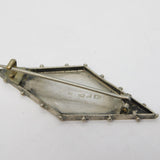 Victorian Sterling Silver Floral Pattern Brooch Pin Antique 1888 Birmingham