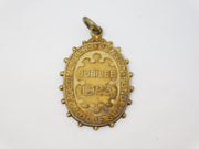 Sterling Silver Gilt Ages Members Pension Fob Medal Antique 1923 Art Deco