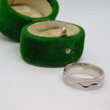Sterling Silver Textured Patterned Brushed Band Ring Vintage c1970 Size N