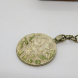 Indian Sterling Silver Mughal Coin Drop Fob Pendant Antique c1800