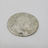 King William II Early Milled Silver Sixpence Coin Antique c1700 Worn